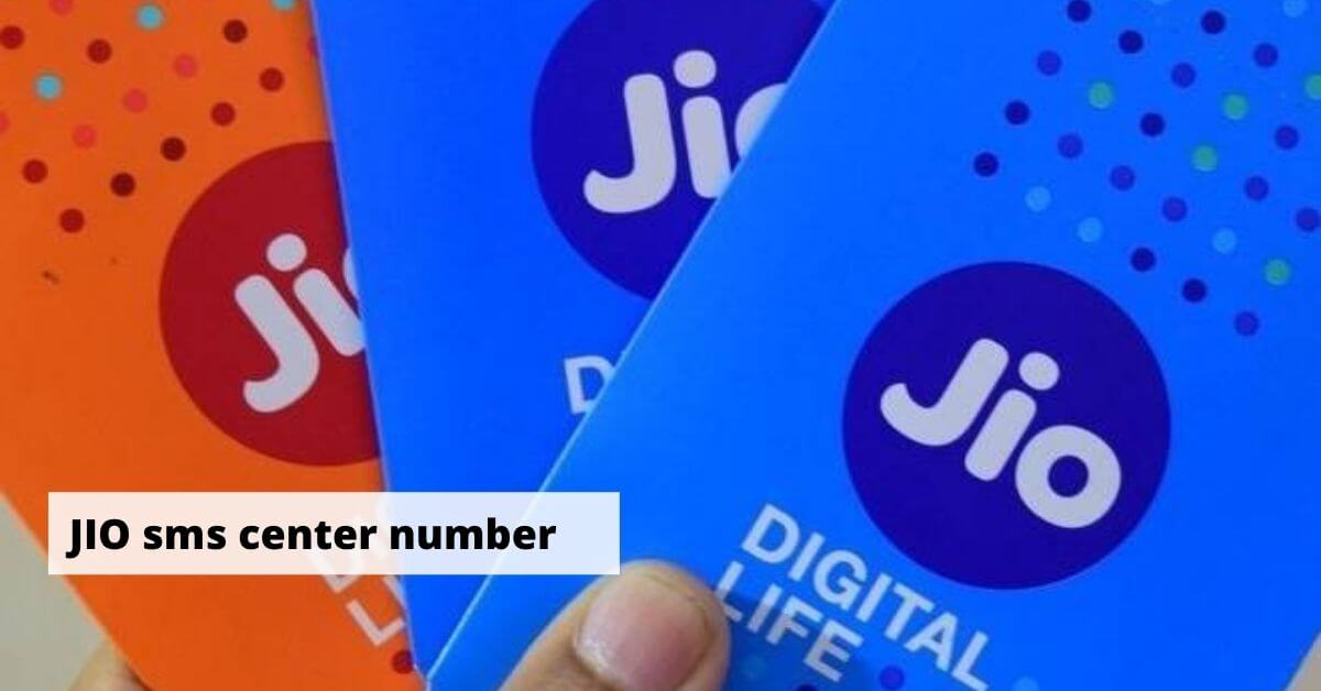 JIO sms center number