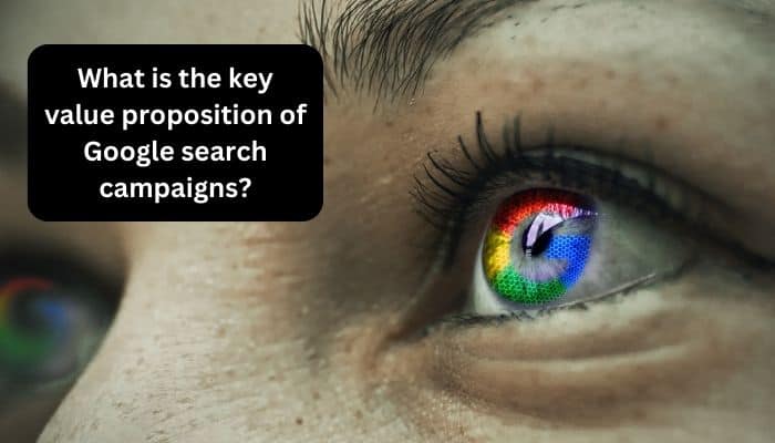 What is the key value proposition of Google search campaigns