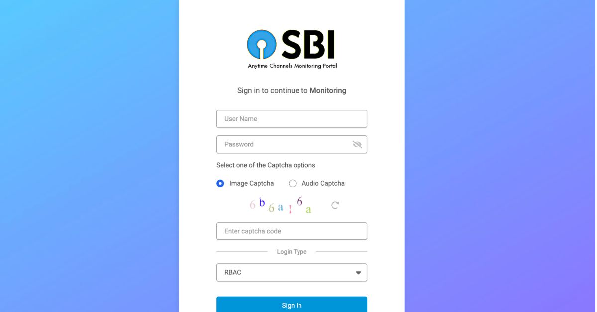 The atmmon.sbi online login