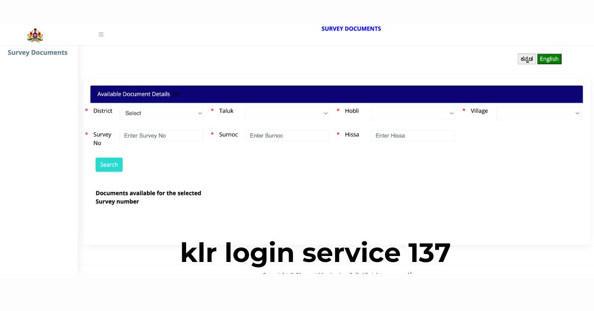 klr login service 137