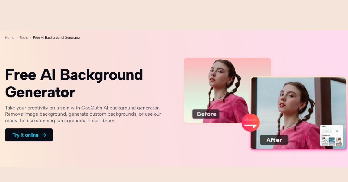 AI Background Generator on CapCut PC