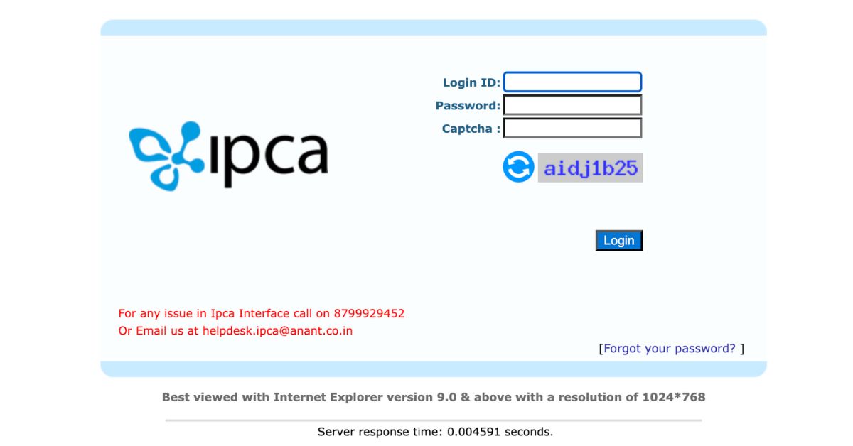 www.ipcainterface.com Login